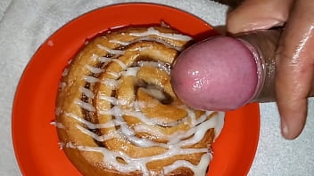Cinnamon Roll For A Sweet Sperm Covered Dessert thumbnail