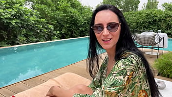 She said it was just a swim brunette fucks a stranger