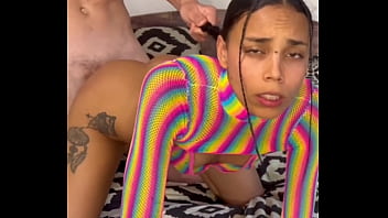 Explosive fucking in doggy style latina