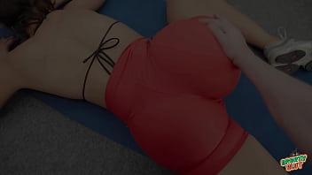 Omg now this ass will blow your mind her cameltoe and legs what a body on this slut