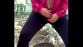Whore milf undresses in nature