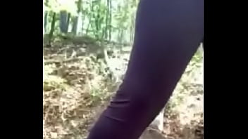 Whore milf undresses in nature
