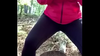 Whore milf undresses in nature