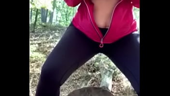 Whore milf undresses in nature