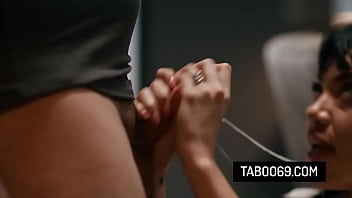 Curvy stepmom fucks with the principal to take her stepson in his academy