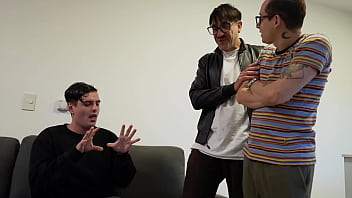 Beautiful blonde and brunette share two cocks after the gym foursome