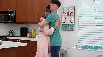 Husbands useless cock drives milf straight into step sons ass pounding rod