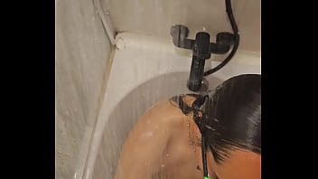 Wild wife's dripping bathroom blowjob with blazzing nails Wild wife's dripping bathroom blowjob with blazzing nails