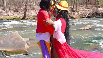 Gibby the clown cosplays the famous manga one piece & fucks hot ebony