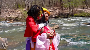 Gibby the clown cosplays the famous manga one piece & fucks hot ebony