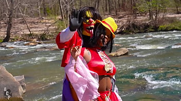 Gibby the clown cosplays the famous manga one piece & fucks hot ebony