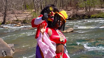 Gibby the clown cosplays the famous manga one piece & fucks hot ebony