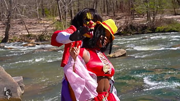 Gibby the clown cosplays the famous manga one piece & fucks hot ebony