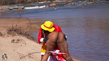 Gibby the clown cosplays the famous manga one piece & fucks hot ebony