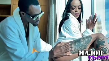 Ava valentina’s pierced titties bounce as major slams her pussy