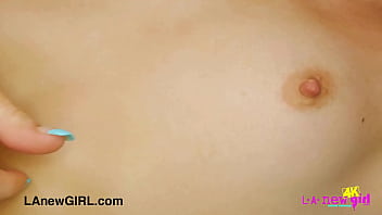 Vibrant blonde grace naked close up