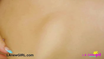 Vibrant blonde grace naked close up