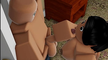 Roblox ebony babe fucked by big lightskin cock