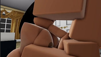 Roblox ebony babe fucked by big lightskin cock