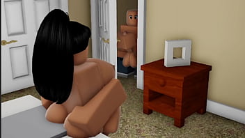 Roblox ebony babe fucked by big lightskin cock