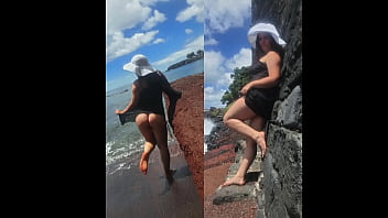 Curvy Lady Dresses Up In Sexy Clothes Masturbates On The Beach And Photoshoot thumbnail