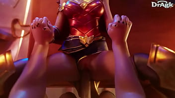 Wonder woman taken on the desk