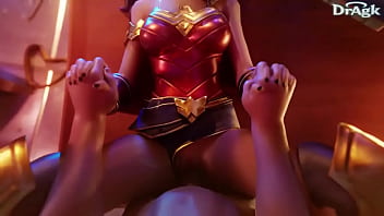 Wonder woman taken on the desk