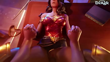 Wonder woman taken on the desk