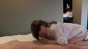 Home a big breasted beauty in red underwear gives a blowjob and handjob to make you erect then you ejaculate a lot in the cowgirl position