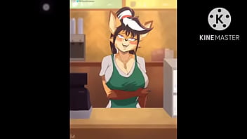 A sexy fuwwy gives her tits for your drink