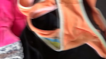 Stepmom gives me permission to cum on her big ass and used panties