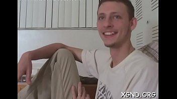 Attractive teen jean deepthroats a big meat rocket