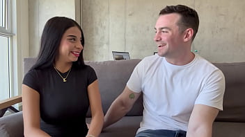 Petite 19 yr old teen with huge natural tits goes on sex shop adventure with big dick white man