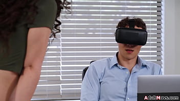 That vr porn is immersive as fuck its like shes right surprise latina cleaner victoria voxxx is indeed masturbating right ifo him