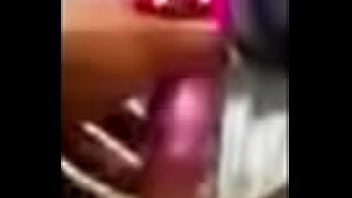 Sexy ebony plays with herself