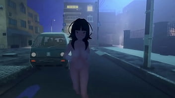 Roxanne walking naked on the street