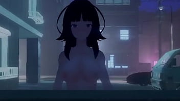 Roxanne walking naked on the street