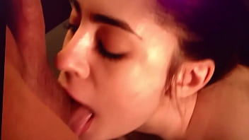 Ball licking blowjob