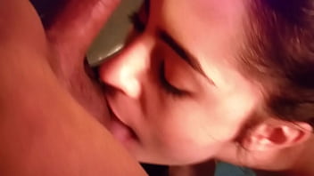 Ball licking blowjob