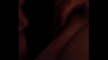 My amazing wife with a cucumber