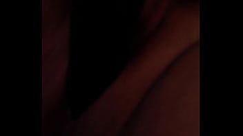 My amazing wife with a cucumber