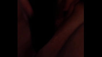 My amazing wife with a cucumber