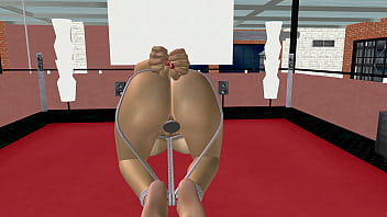 3d animation porn video of a beautiful big breasted girl pussy and anal hole play