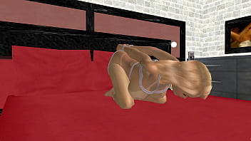 3d animation porn video of a beautiful big breasted girl pussy and anal hole play