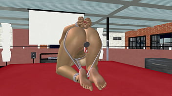 3d animation porn video of a beautiful big breasted girl pussy and anal hole play