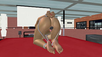 3d animation porn video of a beautiful big breasted girl pussy and anal hole play