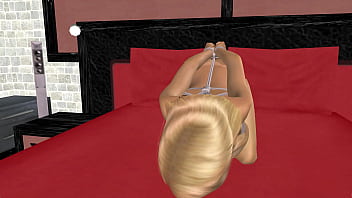 3d animation porn video of a beautiful big breasted girl pussy and anal hole play