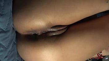 Extreme pussy eating fingering and ass worship showing the reactions of her big hard nipples