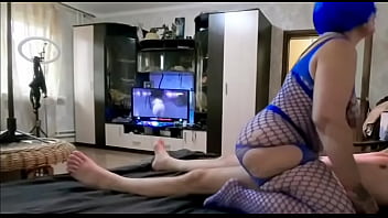 Stepson fucked a snow maiden in anal and to swallow a dick