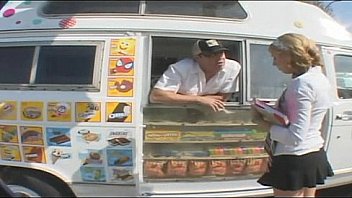 Young babe fucked in the icecream truck